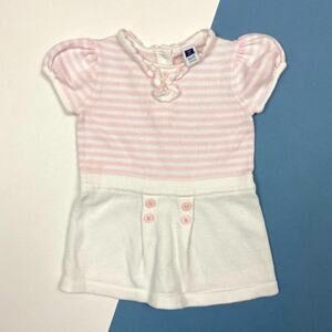Janie and Jack Pink & White Striped Sweater Dress